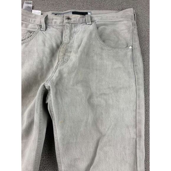 Levi's SilverTab Jeans Men W32 L30 Gray Straight 100% Cotton Zip Fly Five Pocket - Picture 10 of 12